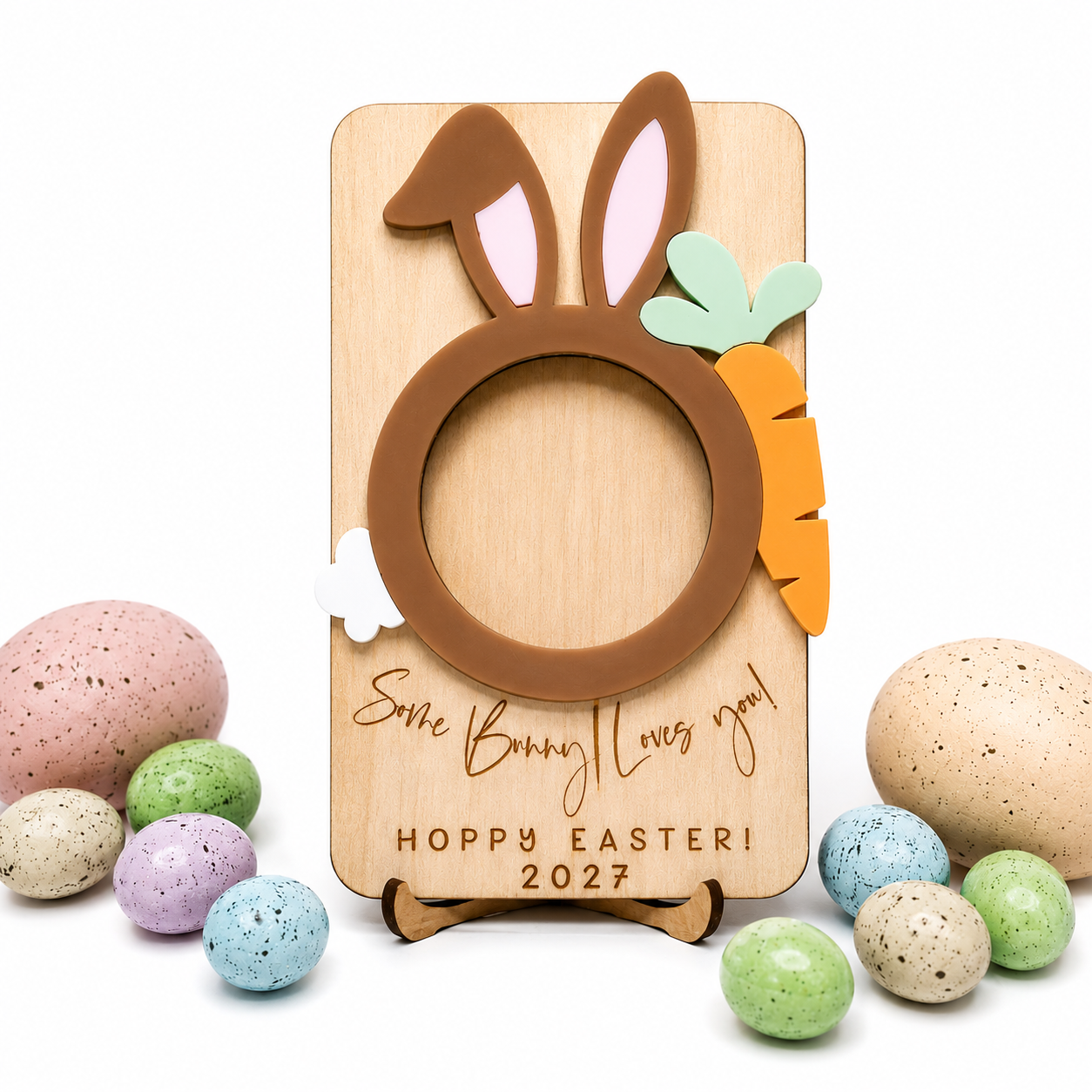 SOME BUNNY LOVES YOU MAGNET - BROWN