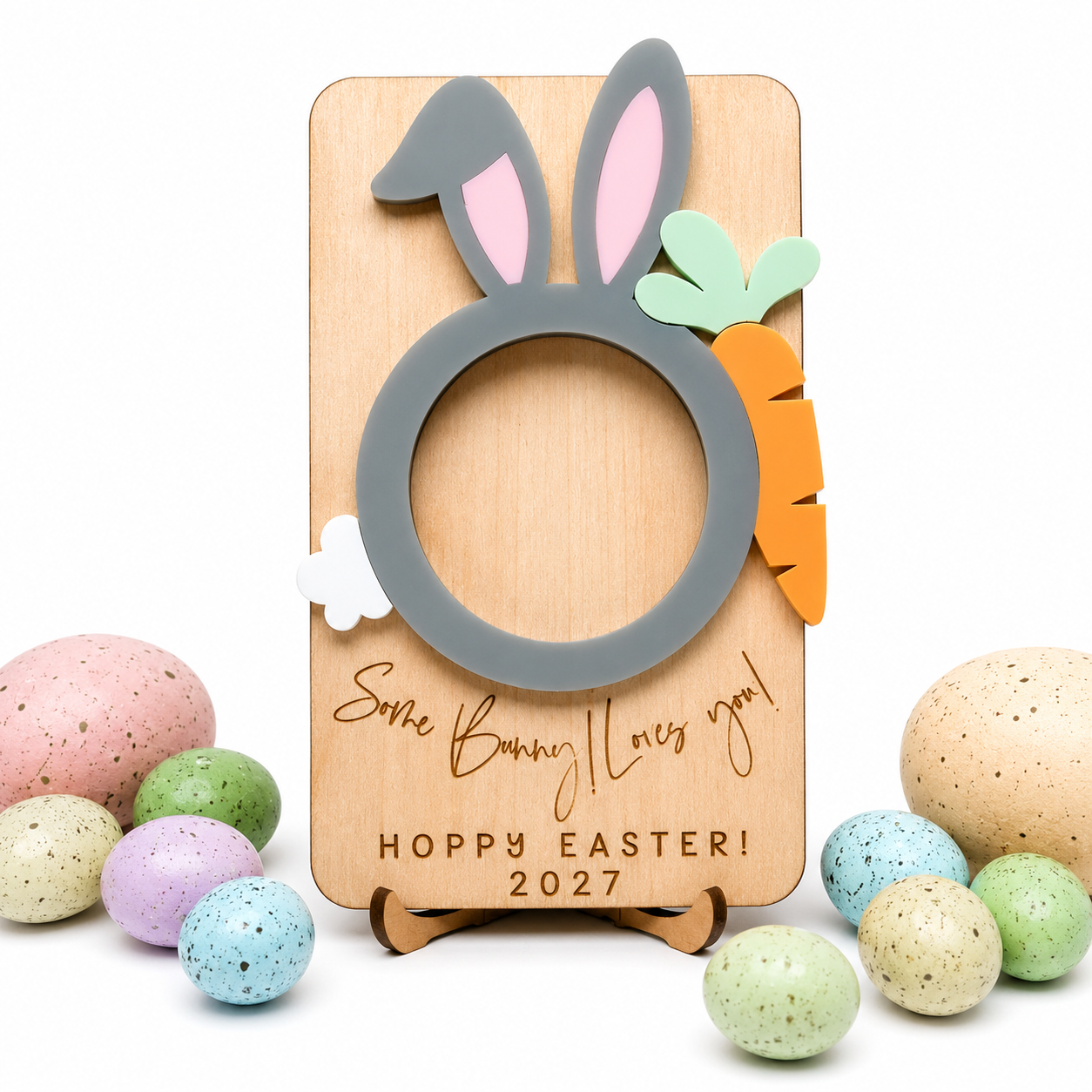 SOME BUNNY LOVES YOU MAGNET - GREY