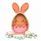 PINK PRINTED BUNNY EGG HOLDER