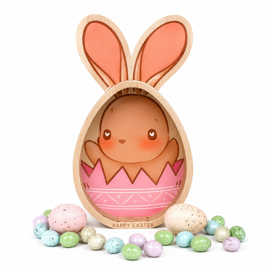 PINK PRINTED BUNNY EGG HOLDER