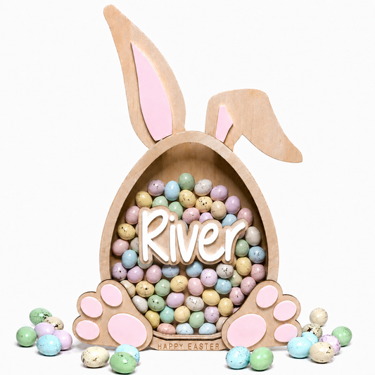 PERSONALISED EASTER BUNNY EGG HOLDER