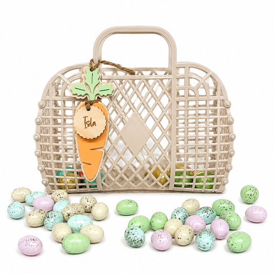 CREAM JELLY BASKET WITH CARROT TAG