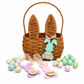 ACRYLIC / WOODEN BUNNY BASKET TAGS - SET OF THREE