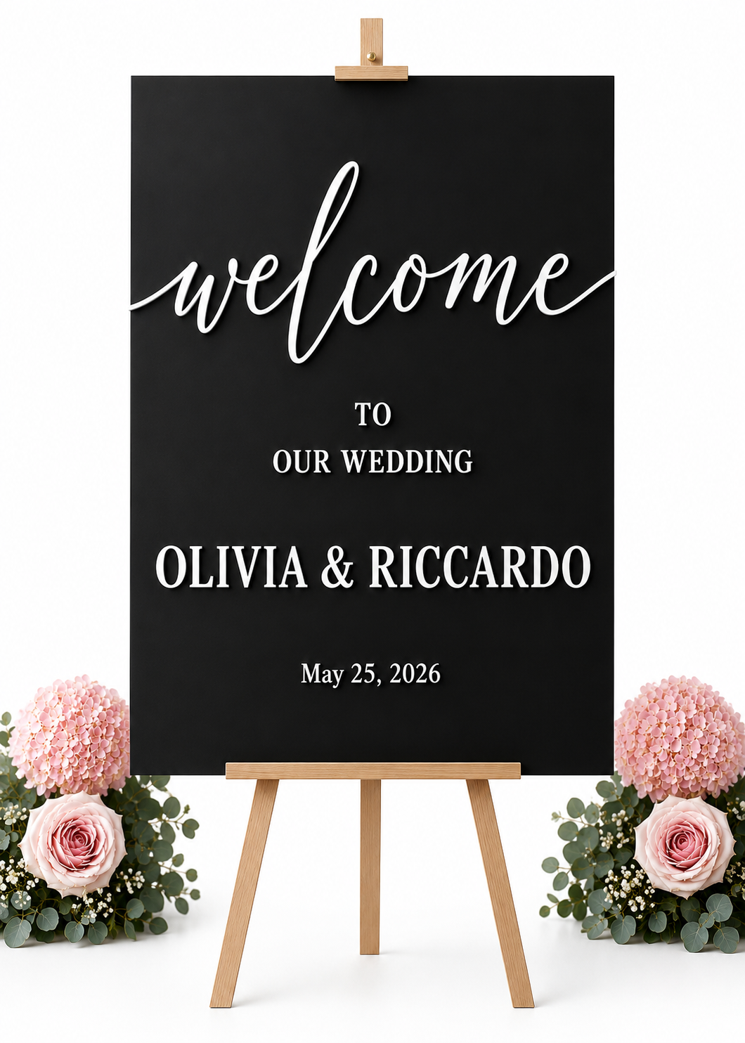 WELCOME SIGN - NOIR & BLANC COLLECTION - BLACK
